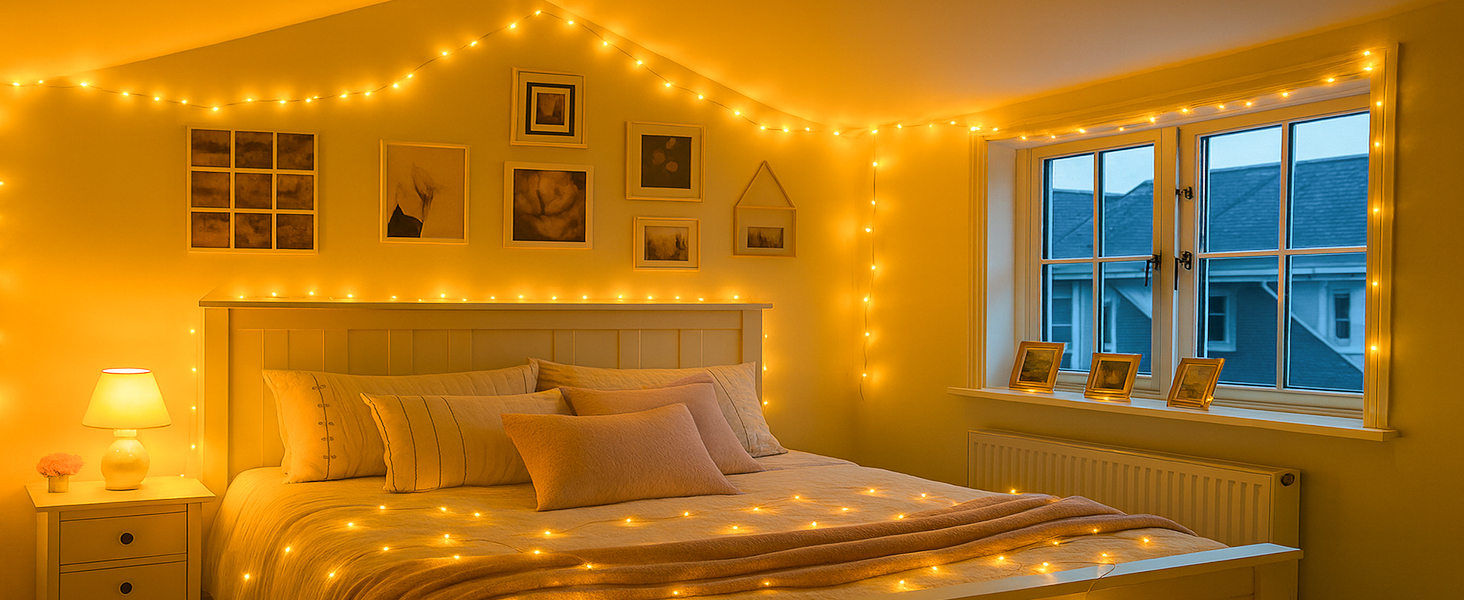 Льокогірлянда BTfarm 20M з 200 LED, тепле біле світло, з пультом, для дому та саду, 8 режимів, вологостійка, з таймером, для декору на Різдво, вечірку, весілля