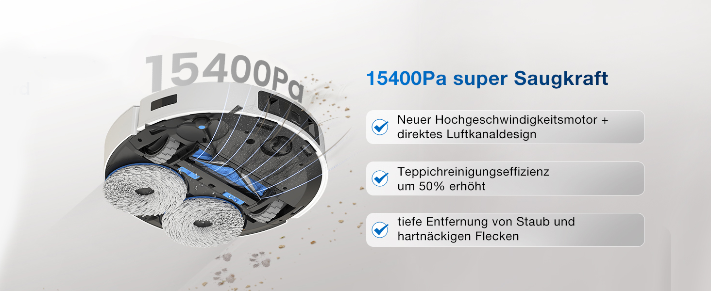 Робот-пилосос Ecovacs DEEBOT T30C Pro Omni GEN 2: пилосос-мийник, 15400Pa, автопорожнення, гаряча сушка, 200хв роботи, для шерсті тварин та килимів