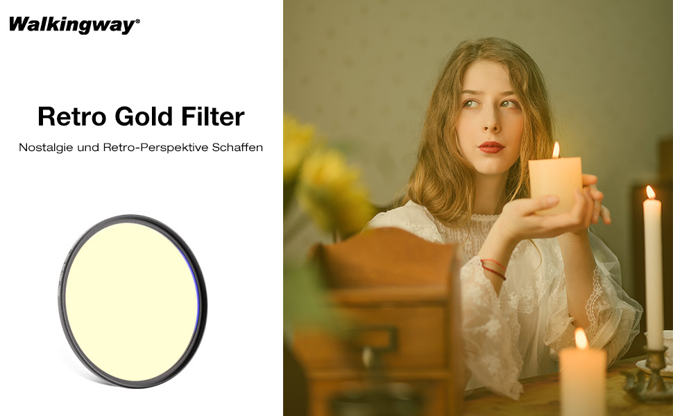 Фільтр Nostaltone 77 мм для камери - Retro Gold Diffusionsfilter FX - Оранжевий фільтр для створення ефекту ностальгії, тепла та м'якого розмиття