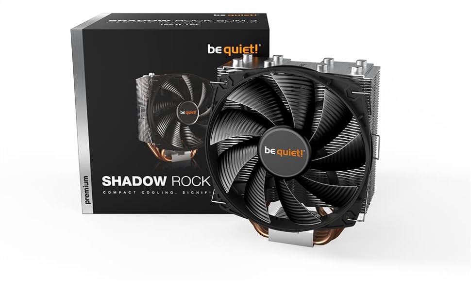 be quiet! Shadow Rock Slim 2: Кулер для CPU, 160W TDP, 135mm вентилятор, HDT, 4x Heatpipe, Slim Design