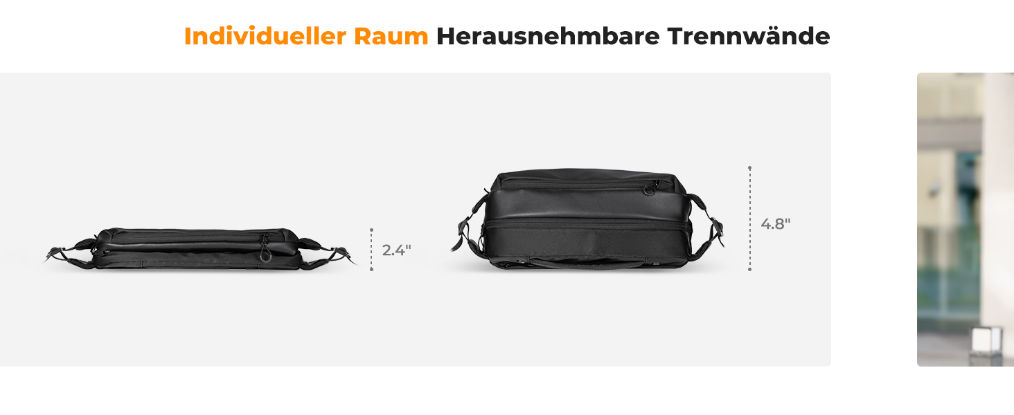 Рюкзак для камери K&F Concept, сумка через плече, фотосумка, чорний (M)