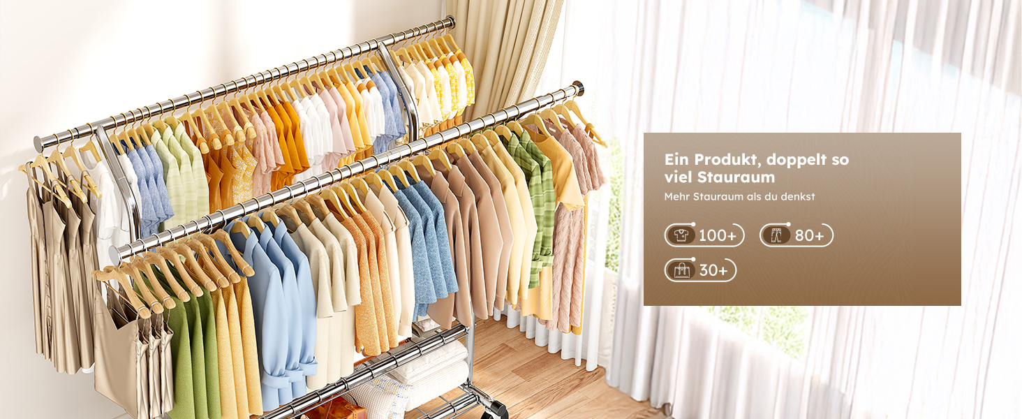 Підвісна шафа для одягу з висувною конструкцією та двома сітчастими полицями, максимальне навантаження 200 кг, великий об'єм для зберігання одягу та аксесуарів