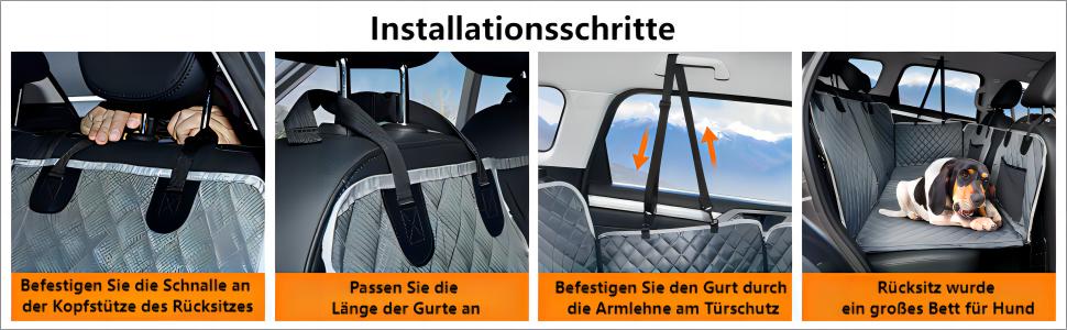 Захисний килимок для автосидіння собаки, водовідштовхувальний, анти-царапин, нековзний, сірий