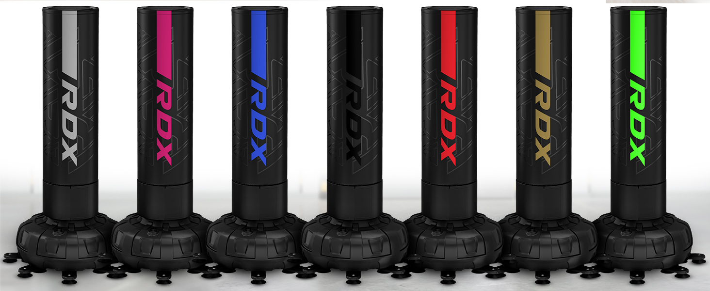 Стенд-боксерський мішок RDX 6FT 330LB з рукавичками та чохлом XXL. Ідеально для MMA, кікбоксингу, боксу, муай-тай. Чорний колір.