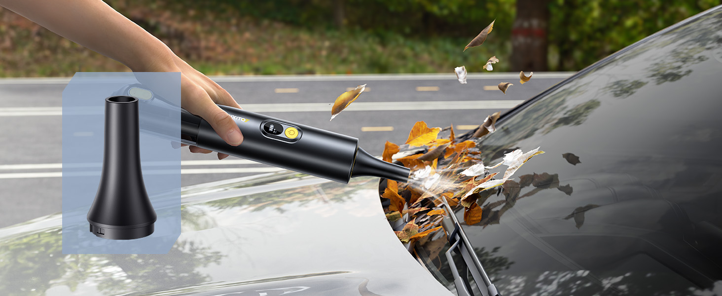 AUXITO Міні-пилосос ручний акумуляторний 24000 Па для авто, дому, тварин з функцією видування, USB-C зарядка, 30 хв роботи