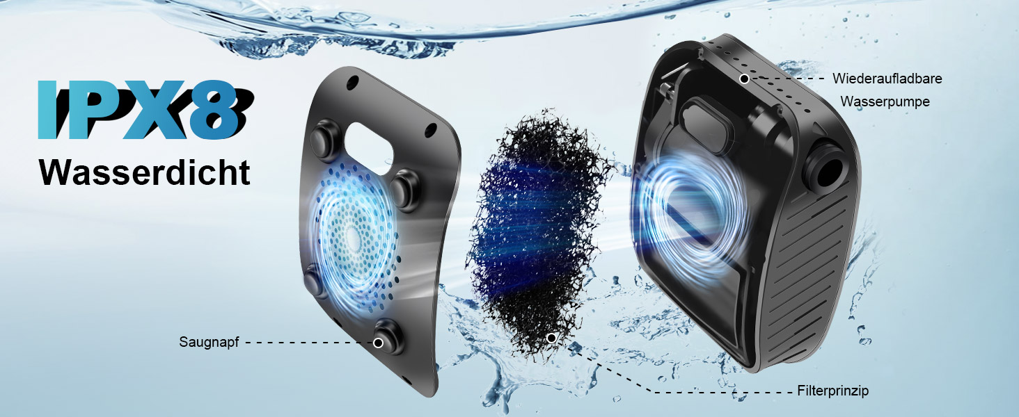 Портативна кемпінгова душ AUTOPkio з акумулятором 8000mAh, насосом та дисплеєм. IPX8, водонепроникна для відпочинку на природі, миття авто та домашнього використання. Чорний колір