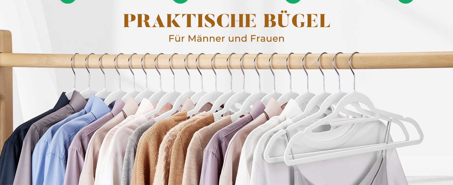 Набір вешалок для одягу House Day, 30 шт., велюрові, преміум-якість, обертаються на 360°, для сорочок, костюмів, светрів, штанів