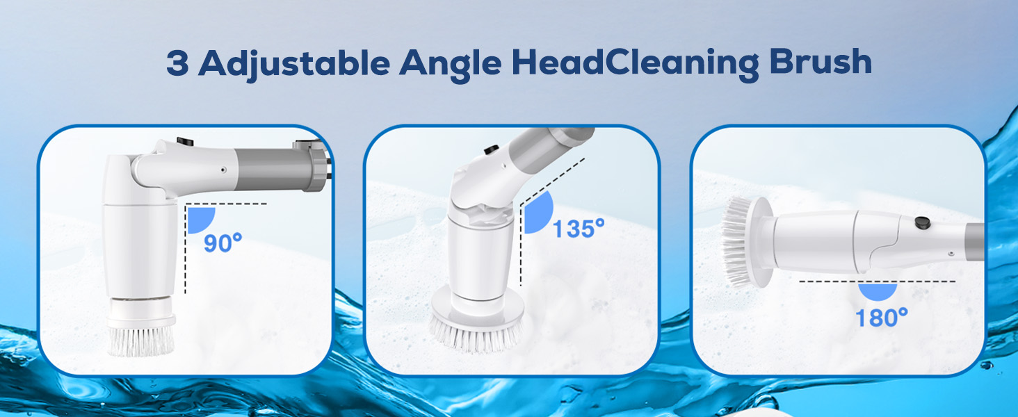 Електрична щітка для прибирання: 8 насадок, 2 швидкості, 550 RPM - для ванної, плитки, скла