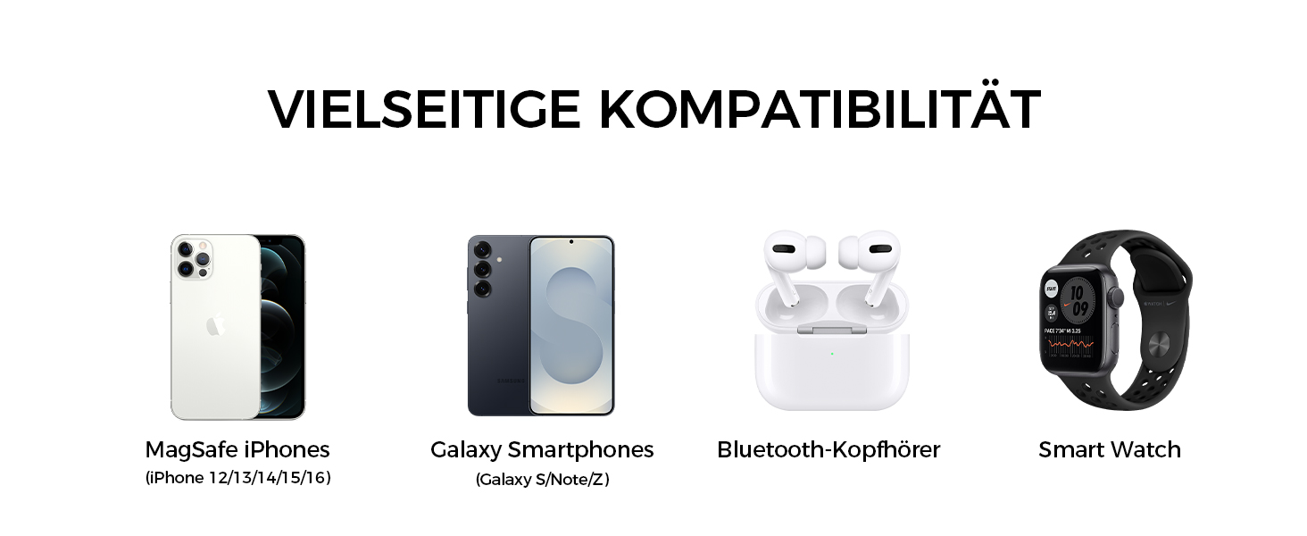 Powerbank MagSafe 10000mAh з PD 22.5W, бездротова зарядка, USB-C, LED-дисплей, чорний