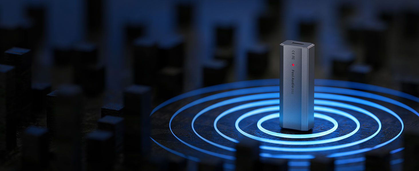 Портативний ЦАП та підсилювач навушників Fosi Audio DS2 з ES9038Q2M, підтримка PCM 32-bit/768kHz та DSD512, 3.5mm та 4.4mm виходи, Hi-Fi аудіо, USB ЦАП для навушників