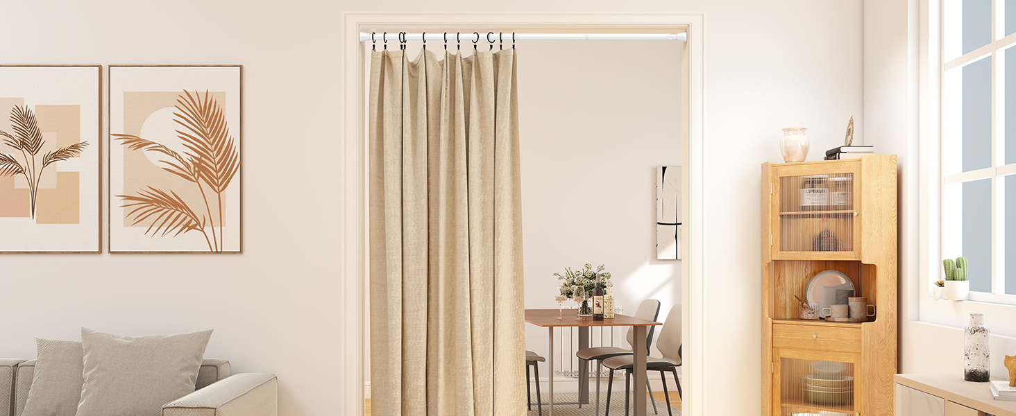 Штанга для штор без свердління 113-196 см, телескопічна, для ванної, вікна, кухні, шафи, біла (1 шт.)