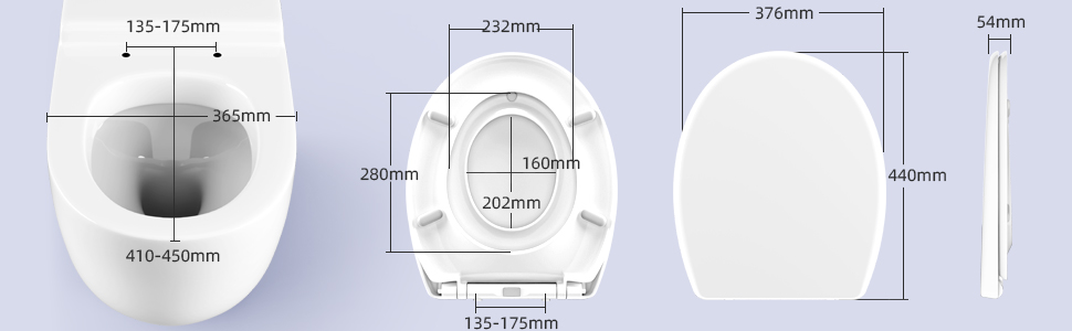Сідіння для унітаза Soft Close (гігієнічне), біле, овальної форми (O-подібне) з мікроліфтом, протиковзкими стійками та металевими кріпленнями, швидкий монтаж
