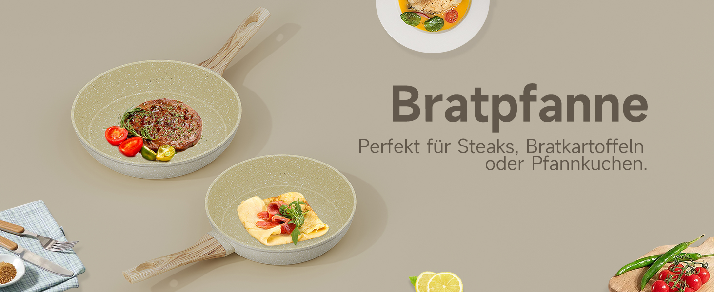 Набір посуду HOMELUX Induktion: 12 предметів, алюміній, антипригарне покриття, посуд з кришкою, без PFOA та PFOS, для індукційних плит