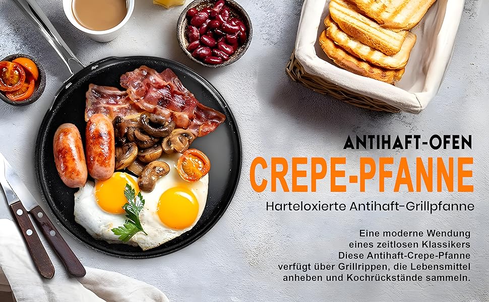 Млинцевниця Nutrichef 30 см з антипригарним покриттям для індукції, універсальна сковорода для млинців, панкейків, яєць, PFOA-free, підходить для всіх плит, можна мити в посудомийній машині