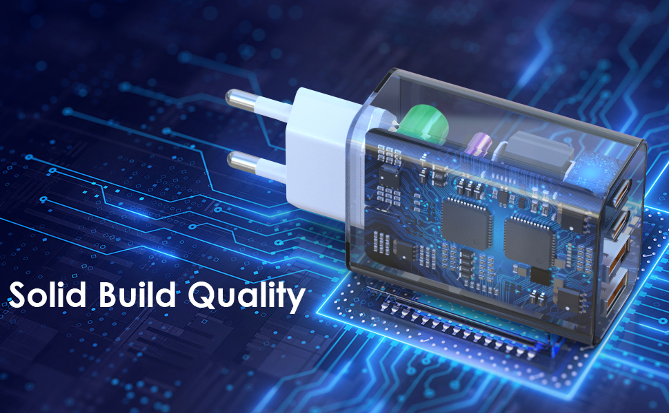 Адаптер USB-C 40W, 2 шт. з 4 портами для iPhone 16/15/14/Plus/Pro/Max/13/12/11/SE, iPad, PD 3.0, швидка зарядка, блок живлення (без кабелю)