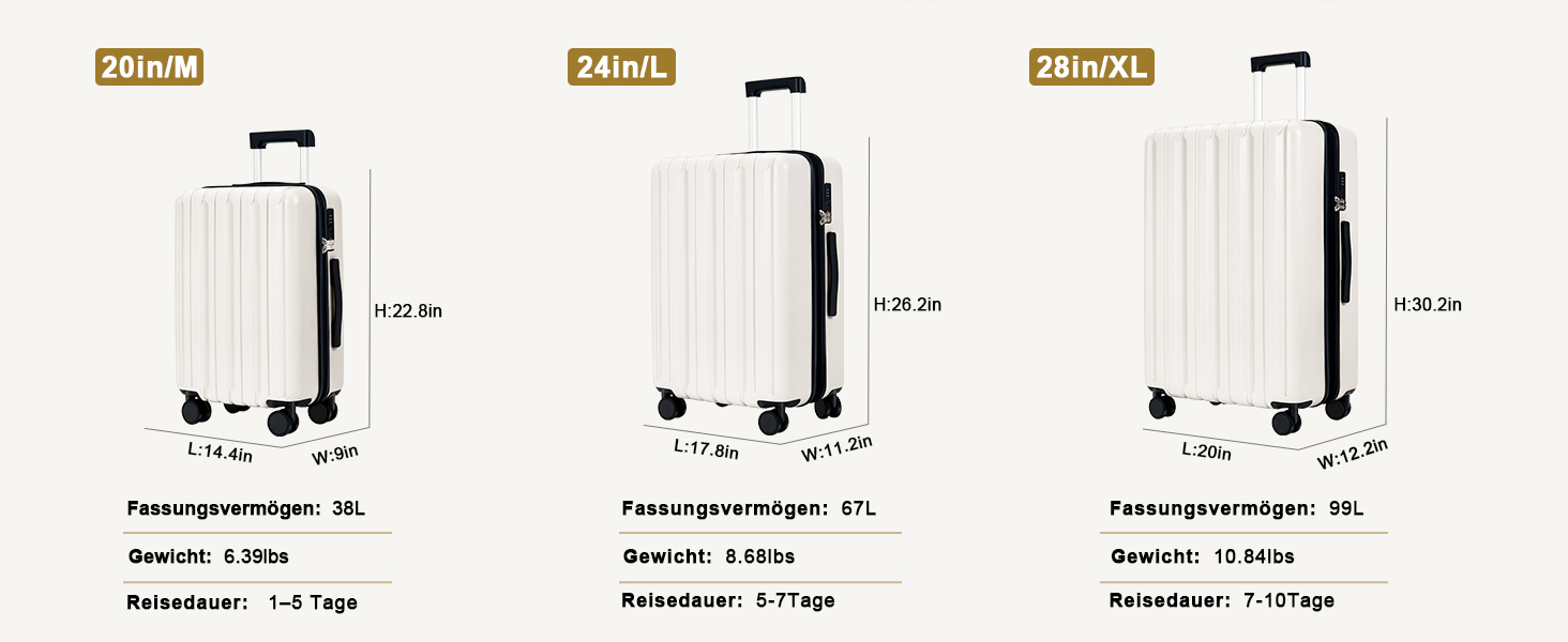 Набір валіз SHOWKOO 2 шт. з жорстким корпусом 65см+75см, розширюваний, ультралегкий, полікарбонат, з TSA замком та 4 колесами (L+XL) - Темно-синій