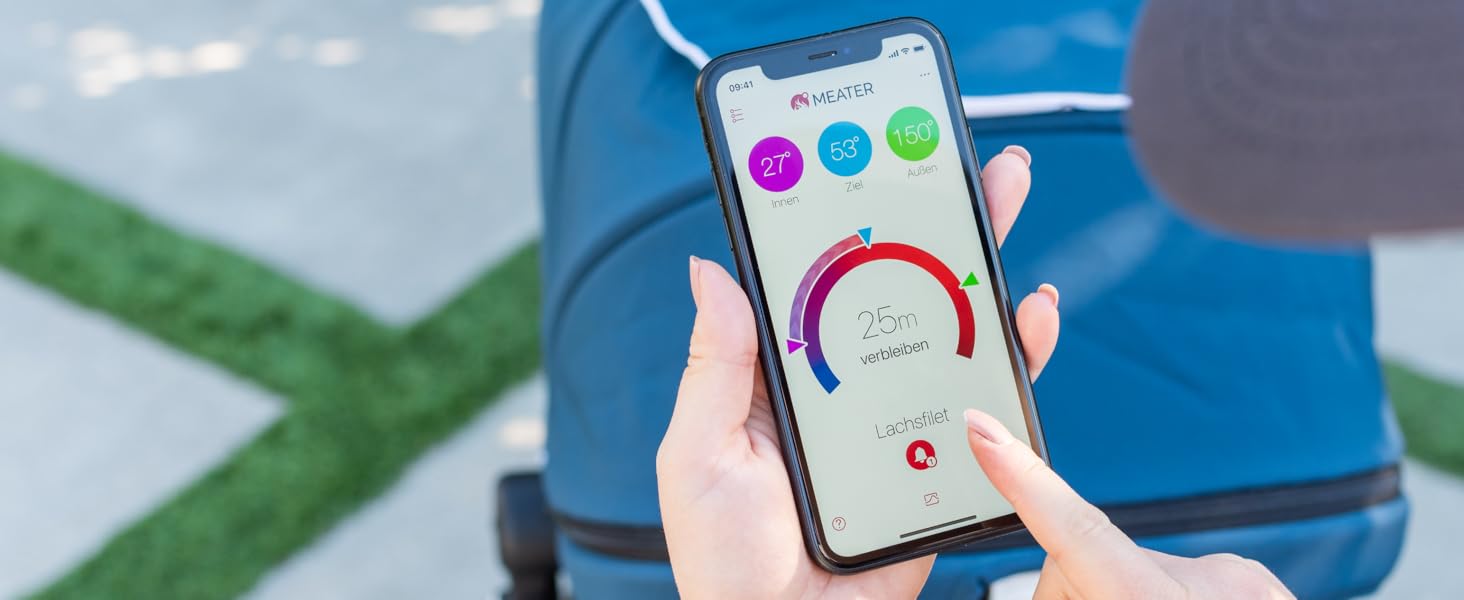 MEATER Plus — бездротовий смарт-термометр для м'яса з Bluetooth 50 м, для духовки, гриля, сковорідки та ростера, керування через додаток українською