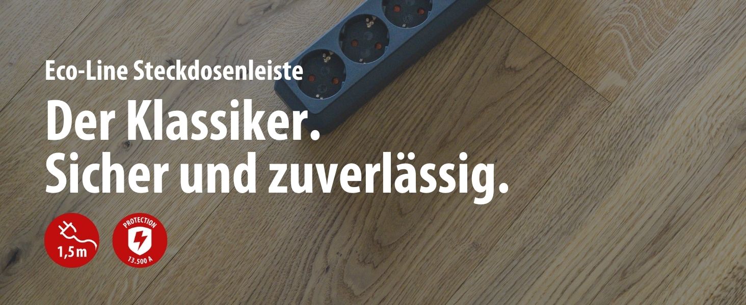 Бренненштуль Eco-Line Мережевий фільтр 3-fach з захистом від перенапруги (антрацит)