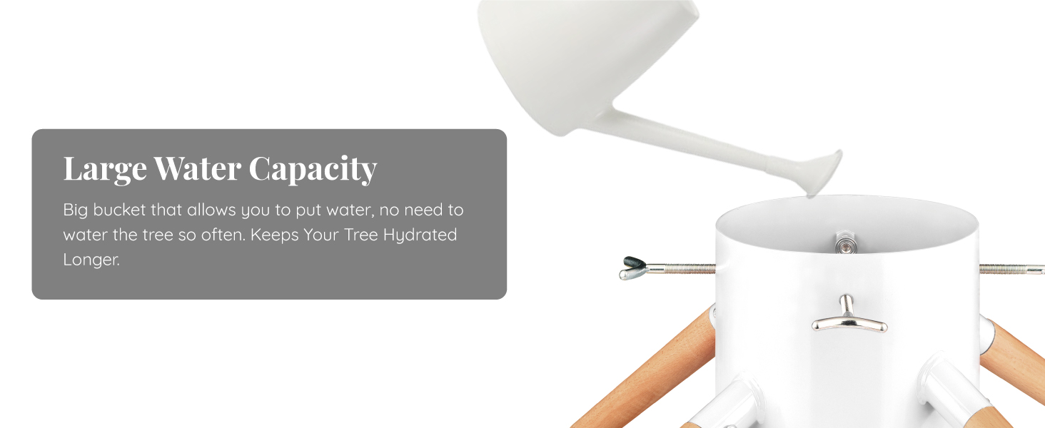 Підставка для ялинки Tree Nest - міцна, з водосховищем, для великих ялин (до 3м), діаметр 20.5 см, білий колір