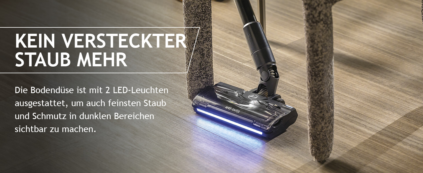 Бездротовий пилосос Hoover HF1 Plus: акумуляторний, з LED-підсвічуванням, HEPA-фільтр, для алергіків, 45 хв роботи