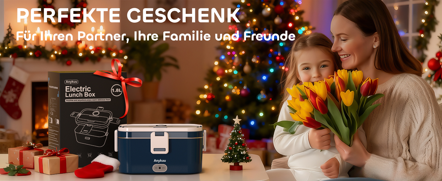 Електрична ланчбокс 1,8л 100W 3-в-1 з підігрівом 12V/24V/220V для авто/офісу/дому (з виделкою та ложкою, блакитна)