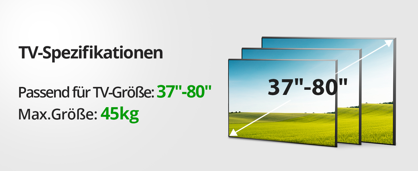 Кріплення для телевізора USX MOUNT на стіну з подовженою балкою, для LCD/LED/OLED телевізорів 37-80 дюймів, витягування 814 мм, регульоване нахилом та поворотне на 180°, VESA до 600x400 мм, вантажопідйомність до 45 кг, ідеально для кутового монтажу