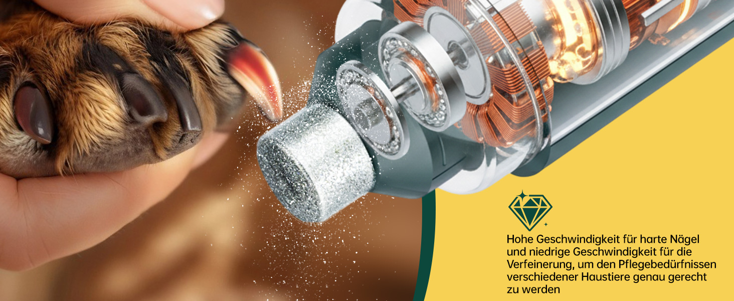 Електричний точилка для кігтів собак 5-ступінчатий з LED-підсвіткою, тихий, перезаряджуваний, потужний точилка для кігтів для домашніх тварин, для собак та котів малих та середніх порід