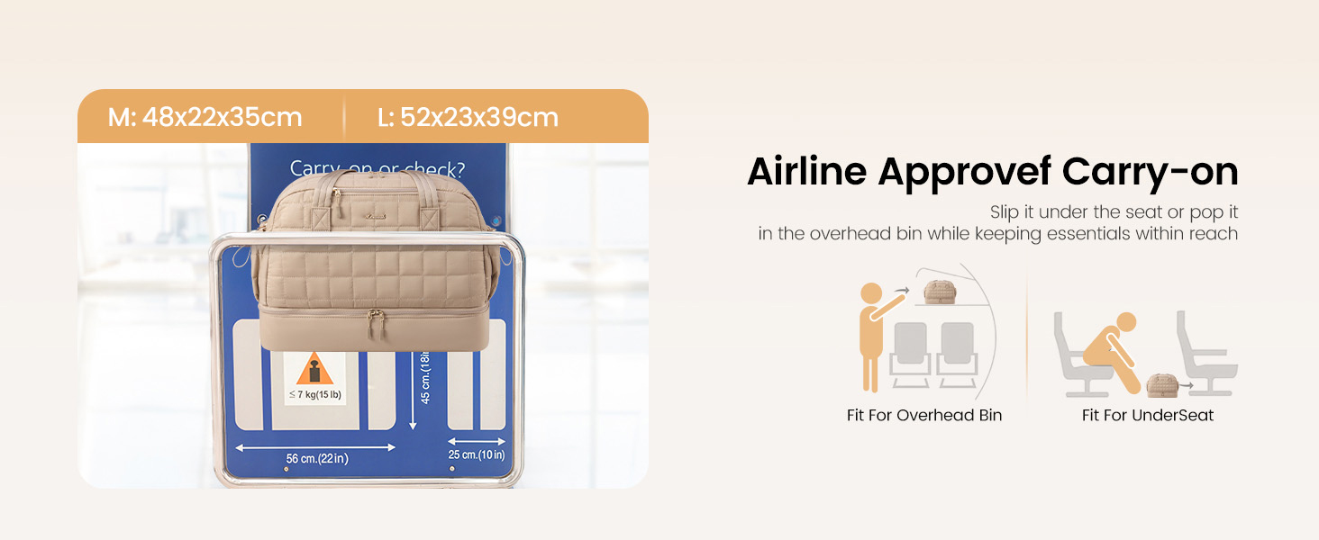 Сумка-мішок LOVEVOOK для подорожей, 35L: спортивна, для фітнесу, з відділенням для взуття та мокрих речей, ручна поклажа, для подорожей, відпустки, сірий+бежевий