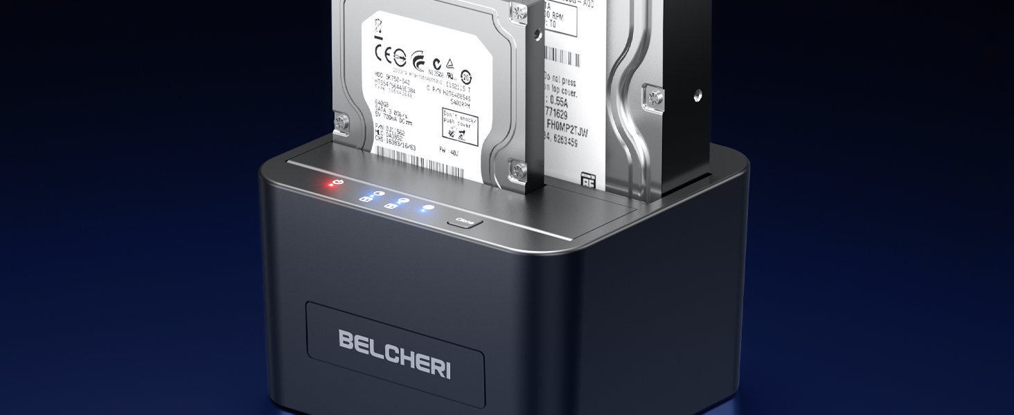 Док-станція для HDD/SSD USB 3.0 на 2 слоти, для 2.5