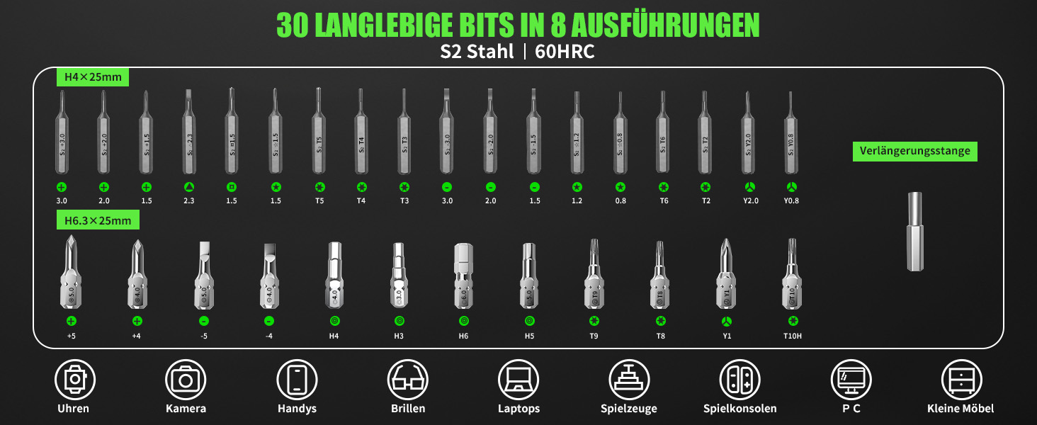 Електрична викрутка 36 в 1, міні-набір, акумуляторна викрутка з бітами H4, H6.3, 4 моменти, 1500mAh, інструмент для ремонту телефонів, окулярів, годинників, ноутбуків GS-Y08