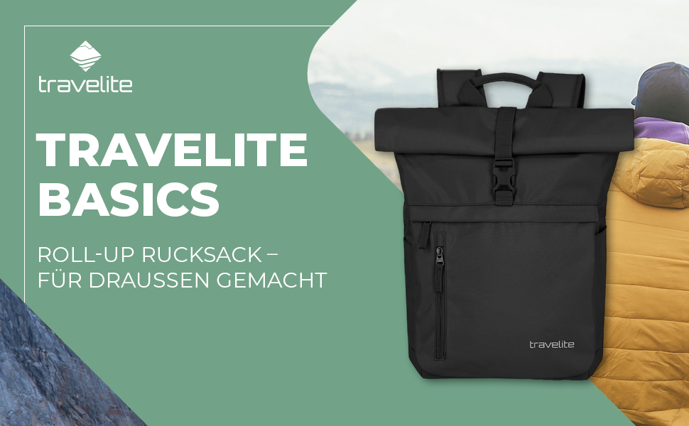 Рюкзак Travelite Basics Rollup 60 см, чорний, універсальний розмір