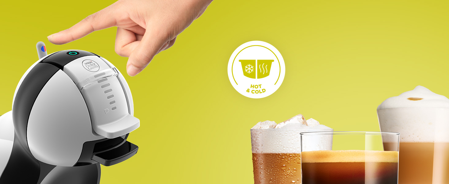 Кавомашина NESCAFÉ Dolce Gusto Mini Me від Krups, чорна/антрацитова, KP1238. Автоматична капсульна кавомашина з 15 Bar тиском, об'єм резервуару 0,8 л, режим Eco. Приготування гарячих та холодних напоїв.