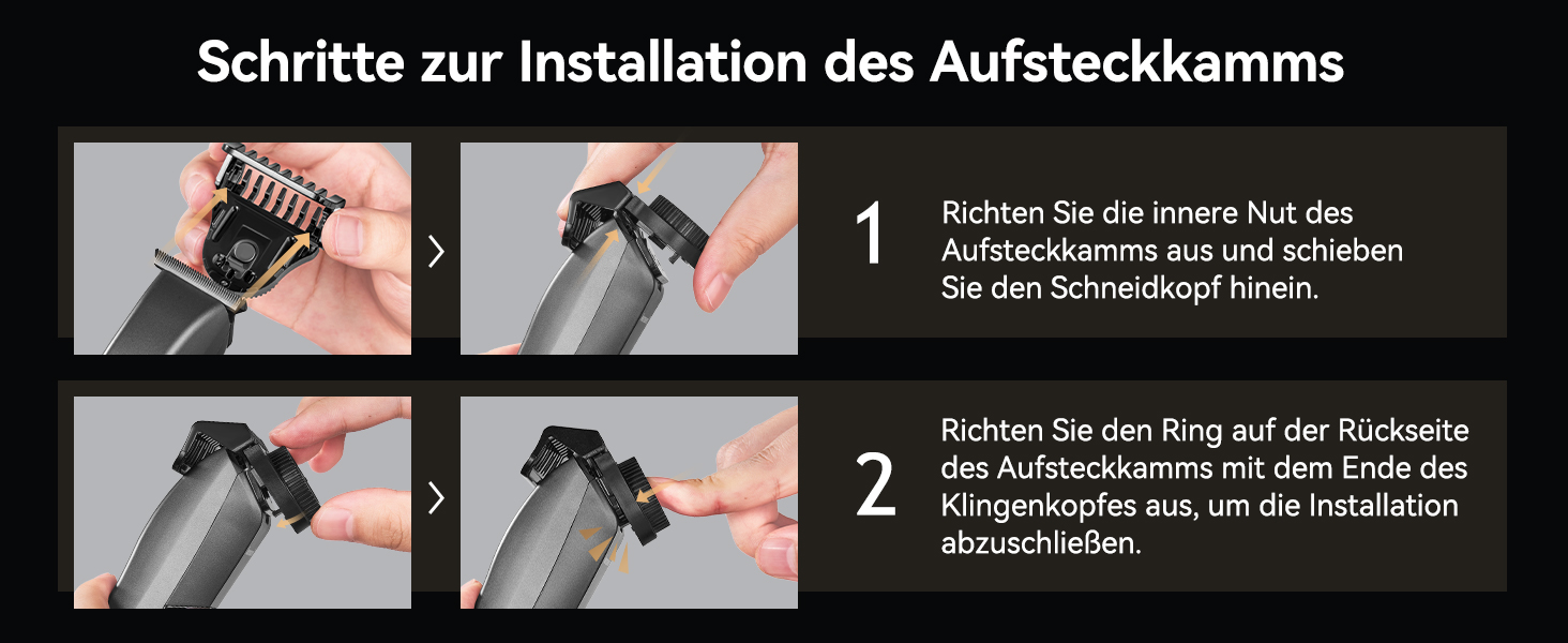 Мультитриммер для тіла чоловічий Intimrasierer Mann - Водонепроникний тілотриммер для чоловіків з насадками для ніг, пахв та зони бікіні. Чорний