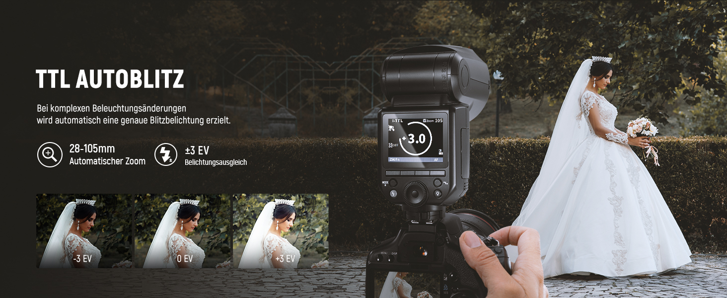 NEEWER Z2-N: Спалахувальний пристрій Speedlite для Nikon з радіосинхронізацією 2.4G, 76W, TTL/M, HSS 1/8000s, 2600mAh