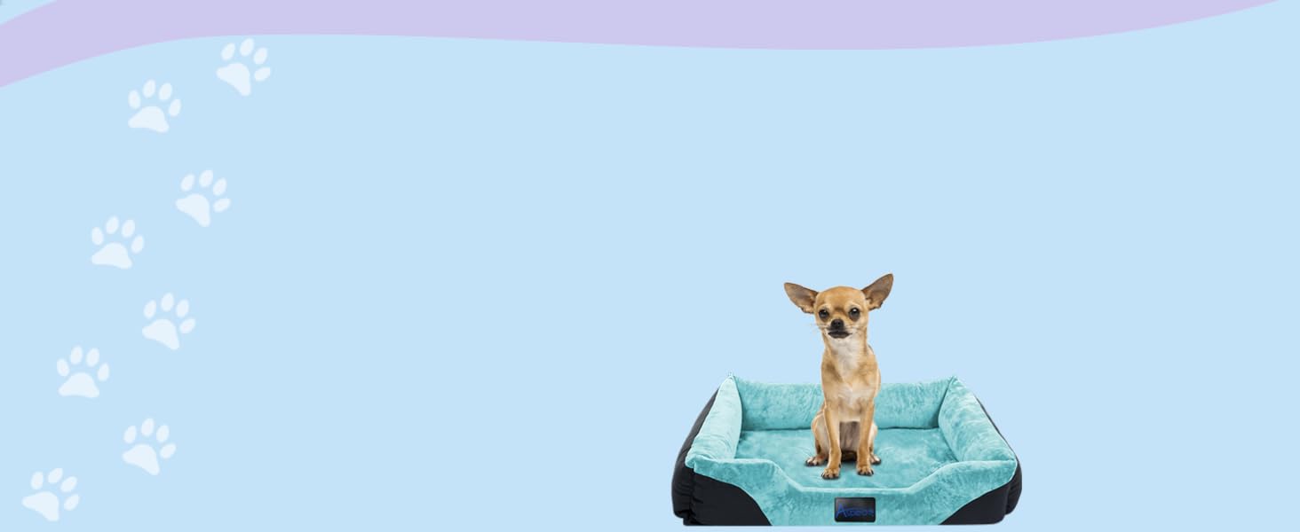 Крісло-ліжко для собак - м'яке ліжко-кошик з високим бортиком, 40x50 см, бежеве