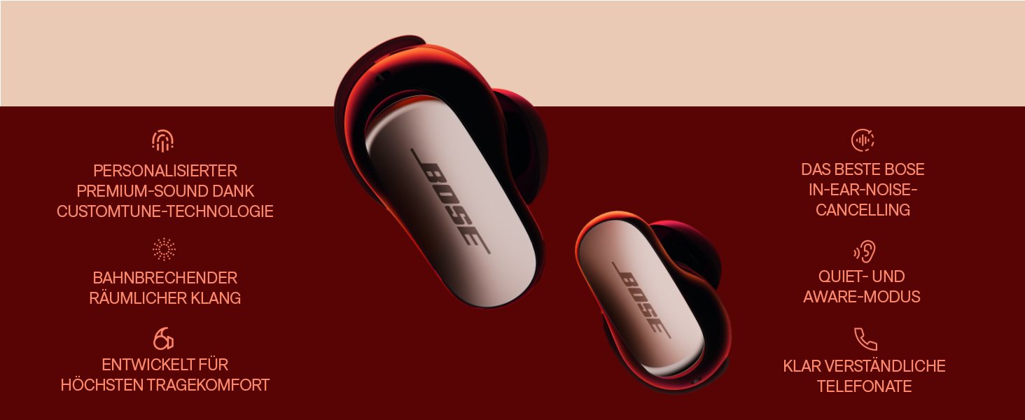 Bose QuietComfort Ultra Bluetooth-навушники (2-ге покоління) - бездротові, з шумозаглушенням, IPX4, до 6 год роботи, 360° звук, глибокий бас, колір - димчастий білий