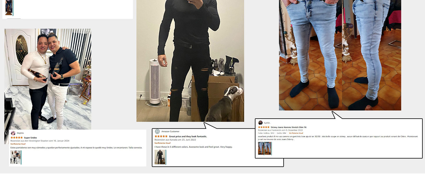 Чоловічі джинси GINGTTO Slim Stretch Skinny світло-блакитні 32W/30L