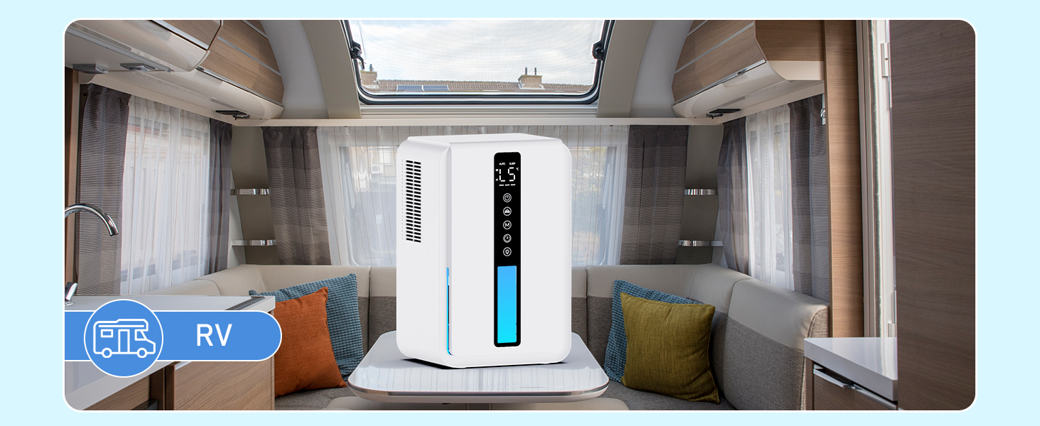 Електричний осушувач повітря 2500 мл з баком для води - Осушувач повітря електричний з трьома швидкостями + два режими, таймер 48H, авто-стоп & анти-заморожування, для спальні та ванної кімнати