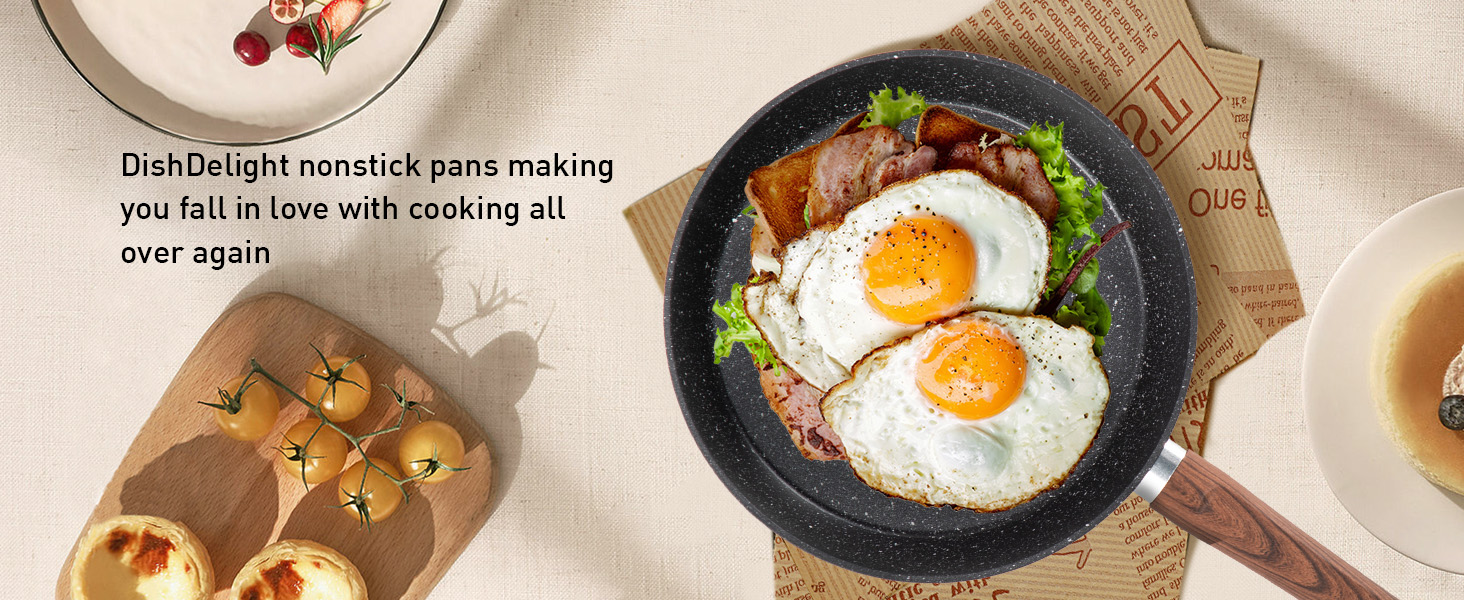 Набір каструль та сковорідок DishDelight з антипригарним покриттям для індукційних плит (12 шт.)