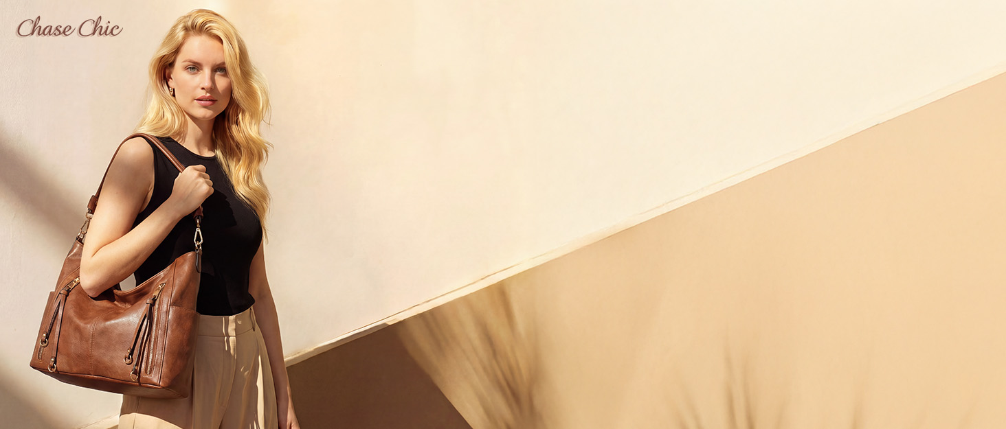 Сумка жіноча шкіряна Chase Chic: шопер, крос-боді, Hobo, комплект з гаманцем, велика, коричнева