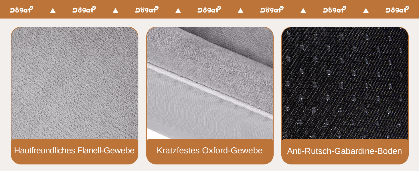 Лежанка для собак Dogat, 76x63 см, сіра, з фетру, з блискавкою, для собак малого, середнього та великого розміру