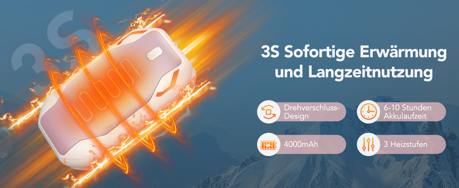 Електричні грілки для рук PHEJIE, 2 шт. - 3 режими нагріву, портативні, для активного відпочинку, кемпінгу, подарунок для жінок та чоловіків (рожево-білі)