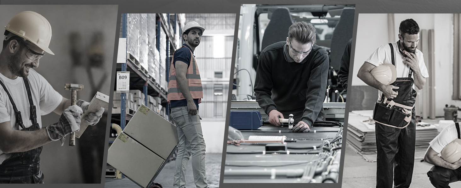 Черевики робочі чоловічі LARNMERN з металевим підноском, зручні, дихаючі, антипрокольні, легкі, модні, 36-50 EU (43 EU, Чорний)