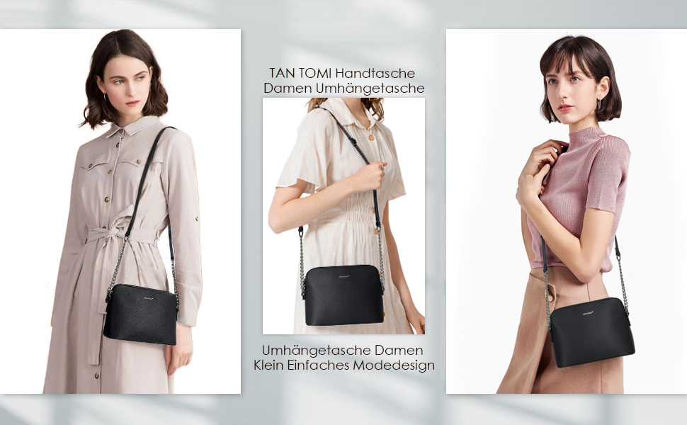 Сумка жіноча TANTOMI через плече: елегантна чорна крос-боді сумка на ланцюжку для вечірок