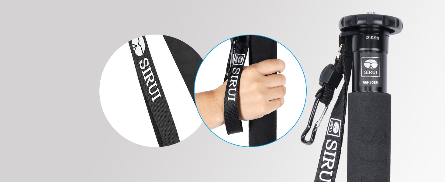 SIRUI AM-326M: Легкий карбоновий монопод - штатив 6 секцій, вантажопідйомність 10 кг