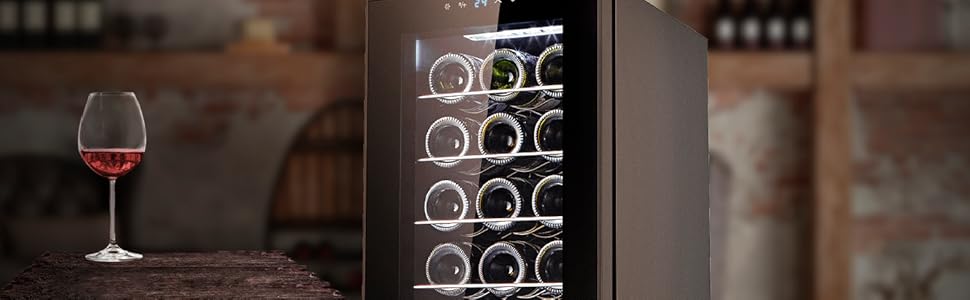 Cecotec GrandSommelier 15000 Black Wine Cooler with Compressor - 15 Bottle Capacity