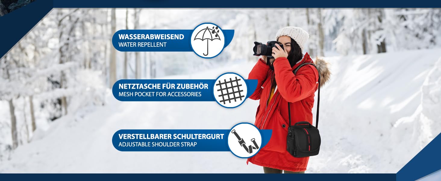 Чохол для камери Pedea Essex: DSLR/SLR/Mirrorless, з дощем. Розмір M, сірий
