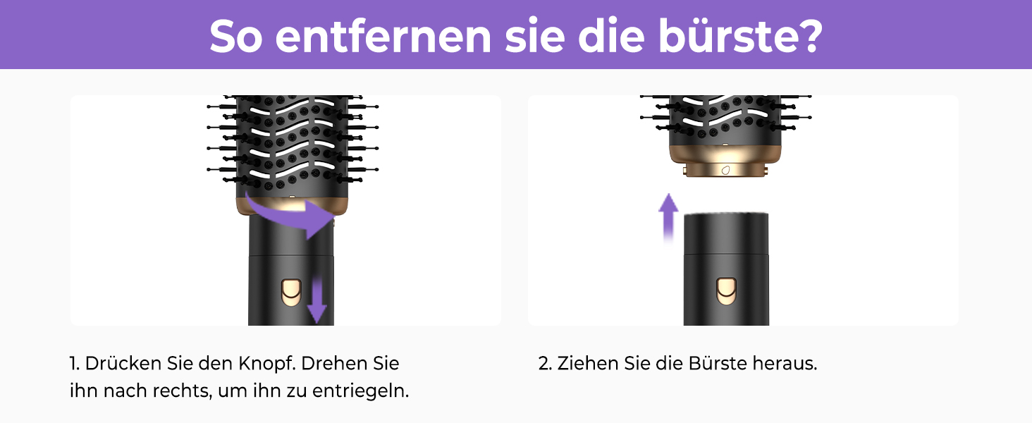 Фен-щітка 6-в-1 Haarstyler Pro: сушка, укладка, завивка, об'єм. 1000W, іонізація, для створення об'єму та гладкості волосся. Комплект фена-щіток для дому та салону краси (сірий)