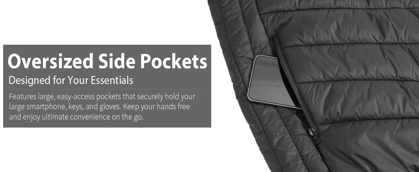 Обігріваюча жилетка для жінок та чоловіків з акумулятором 27000 mAh/7.4V, 17 зон обігріву, 3 режими температури, чорна, M-L