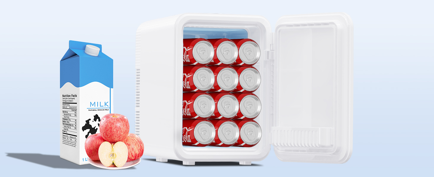 Mini холодильник Enventor 10L: компактний, тихий, з двозонним охолодженням (12V/220V) для авто, кімнати, офісу